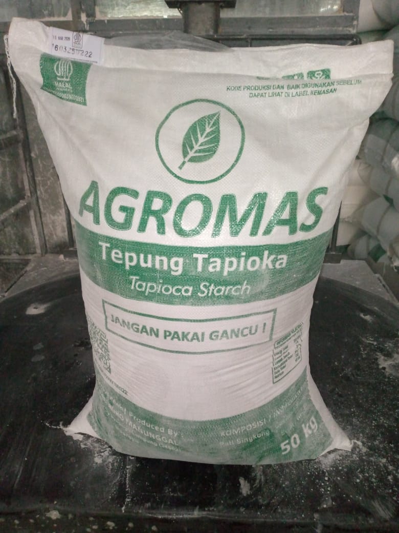 Tepung tapioka Agromas kemasan 50 kilogram